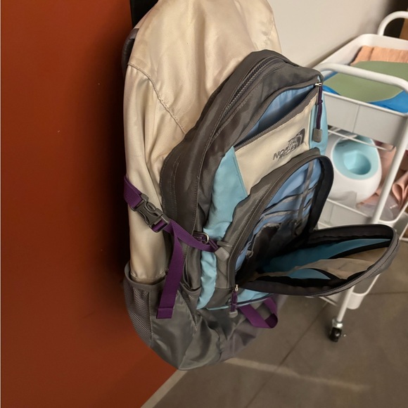 The North Face Heckler Gray and Blue Backpack for Outdoor/Travel/School - Picture 8 of 9